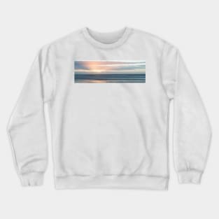 Coastal abstract image in sea and sunset hues Crewneck Sweatshirt